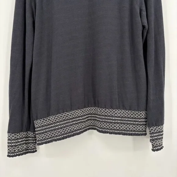 Anthropologie Monrow Smocked Raglan Sweatshirt, Medium, Loungewear Comfort USA - Picture 8 of 11